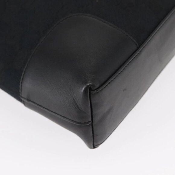 GUCCI GG Canvas Shoulder Bag Black Gold 001 4231 Auth ka883 - Picture 11 of 16